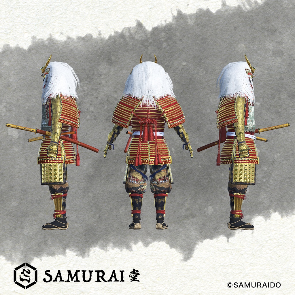 武田 信玄 甲冑鎧 3Dモデル(男性版)+剣舞 SHINGEN TAKEDA ARMOR 3D MODEL(MEN)+MOTION