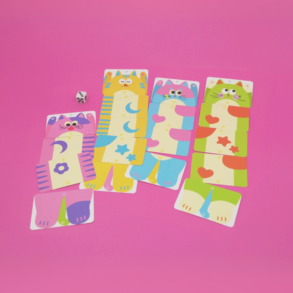 ボードゲーム『うちのネコが1番長い』ネコを1番なが〜くした人が勝ち!