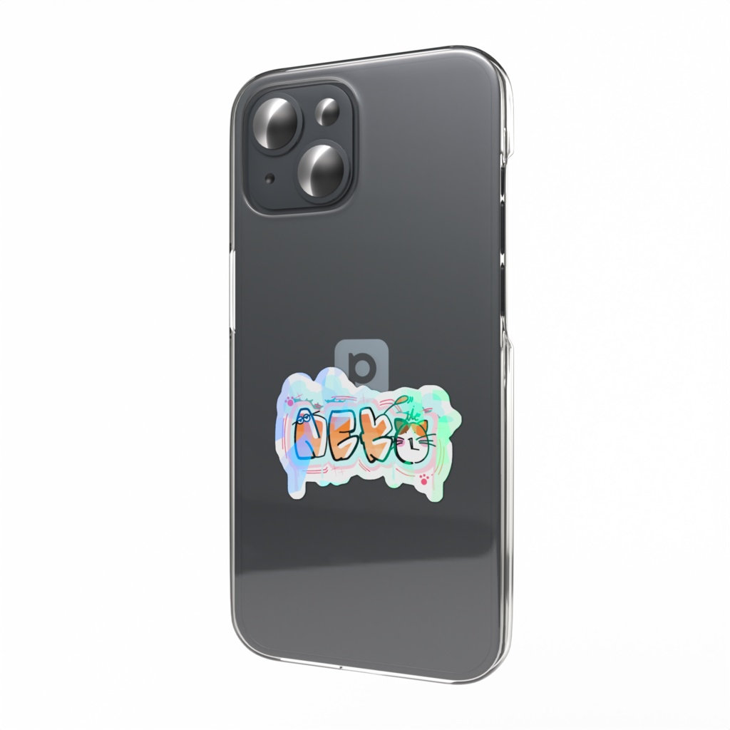 猫 ステッカー グラフィティアート風