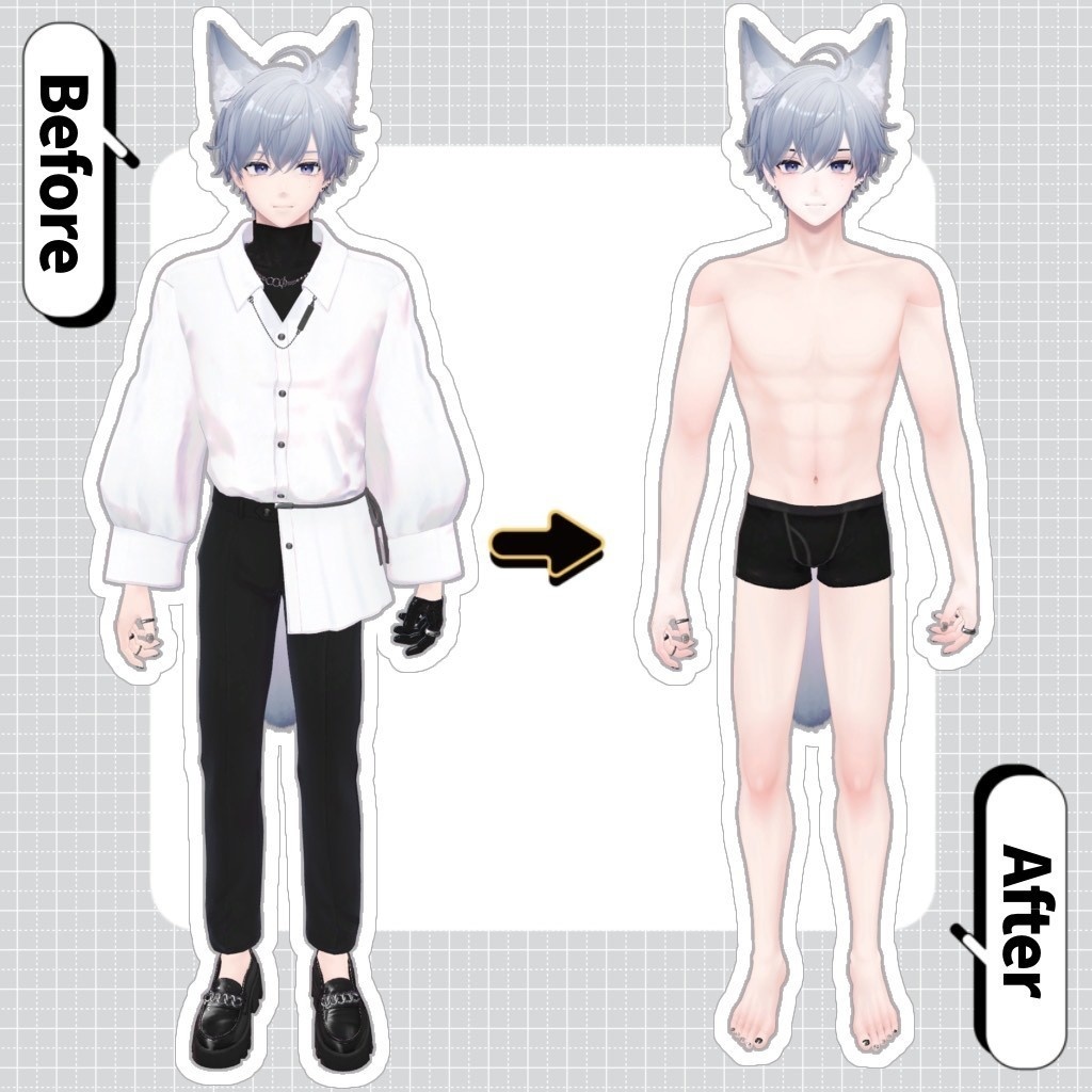 【Komano専用】狛乃くん色白ほんのりお化粧肌テクスチャ