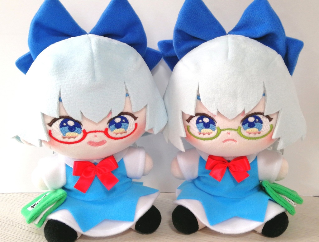 東方Project メガネ（赤緑）チルノ ハンドメイド ぬいぐるみ