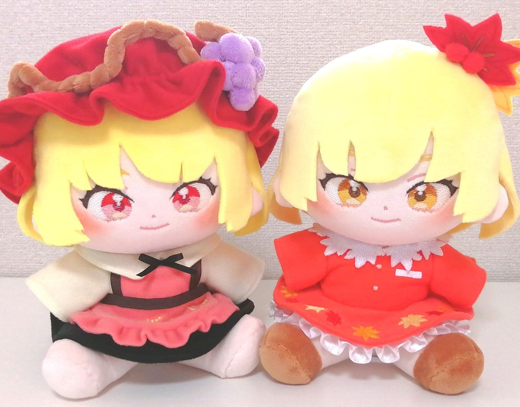 東方Project  秋静葉 秋穣子 ハンドメイド ぬいぐるみ 秋姉妹