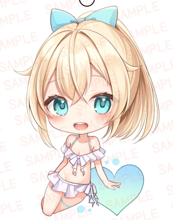 【再販】風真いろは水着アクリルキーホルダー【C100】