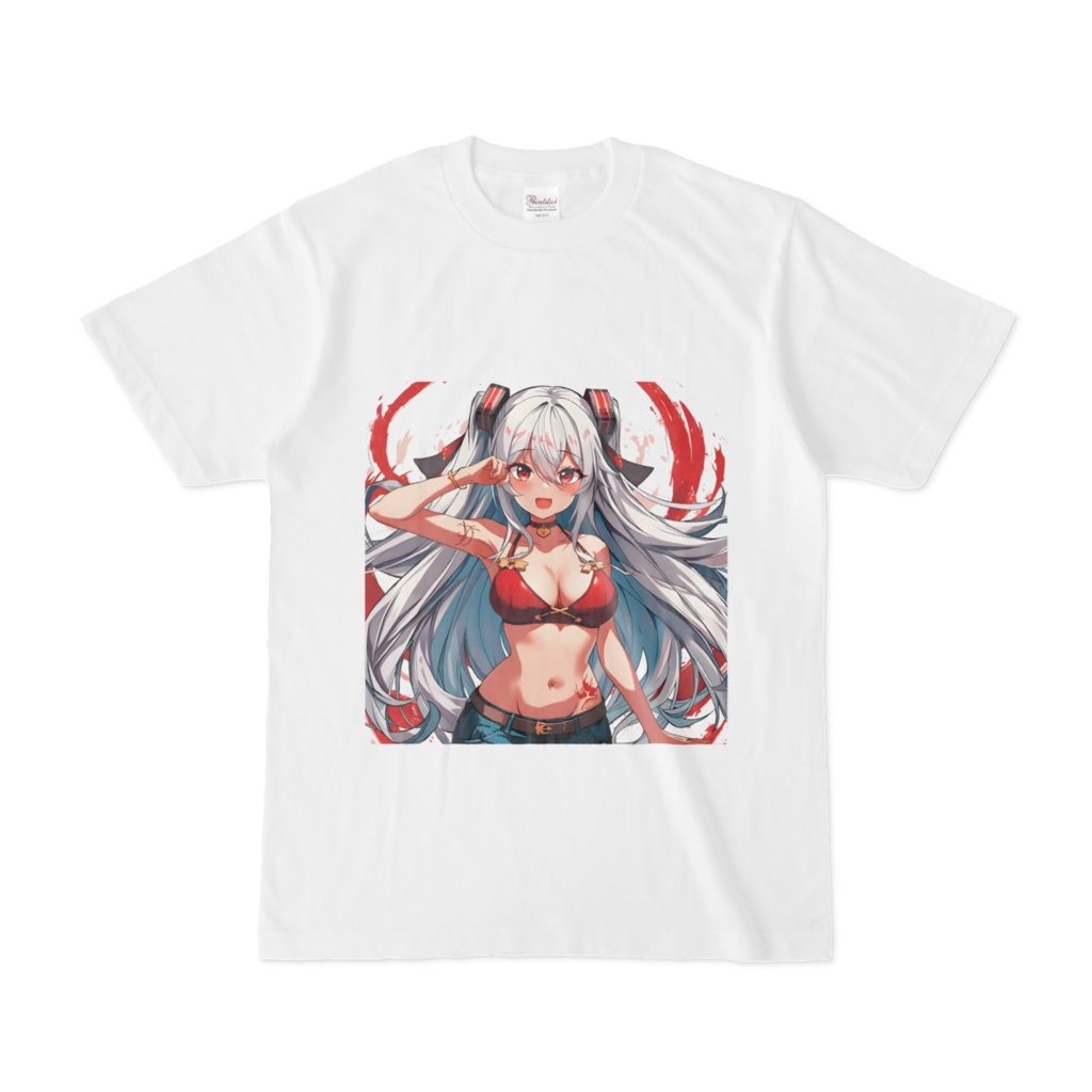 ビキニ美少女Tシャツ-アカ-