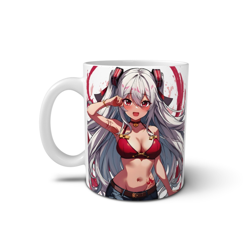 ビキニ美少女マグカップ-アカ-