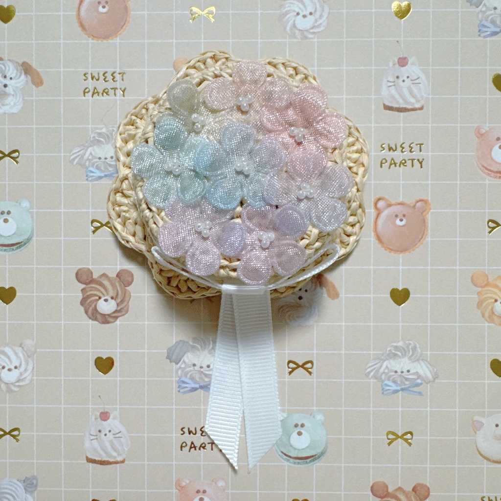 お花の帽子※シマエナガぬい用