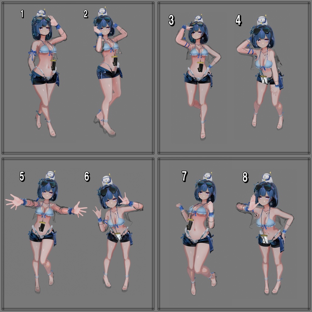 【 Summer Collection 】水着ポーズ集 【合計23個】