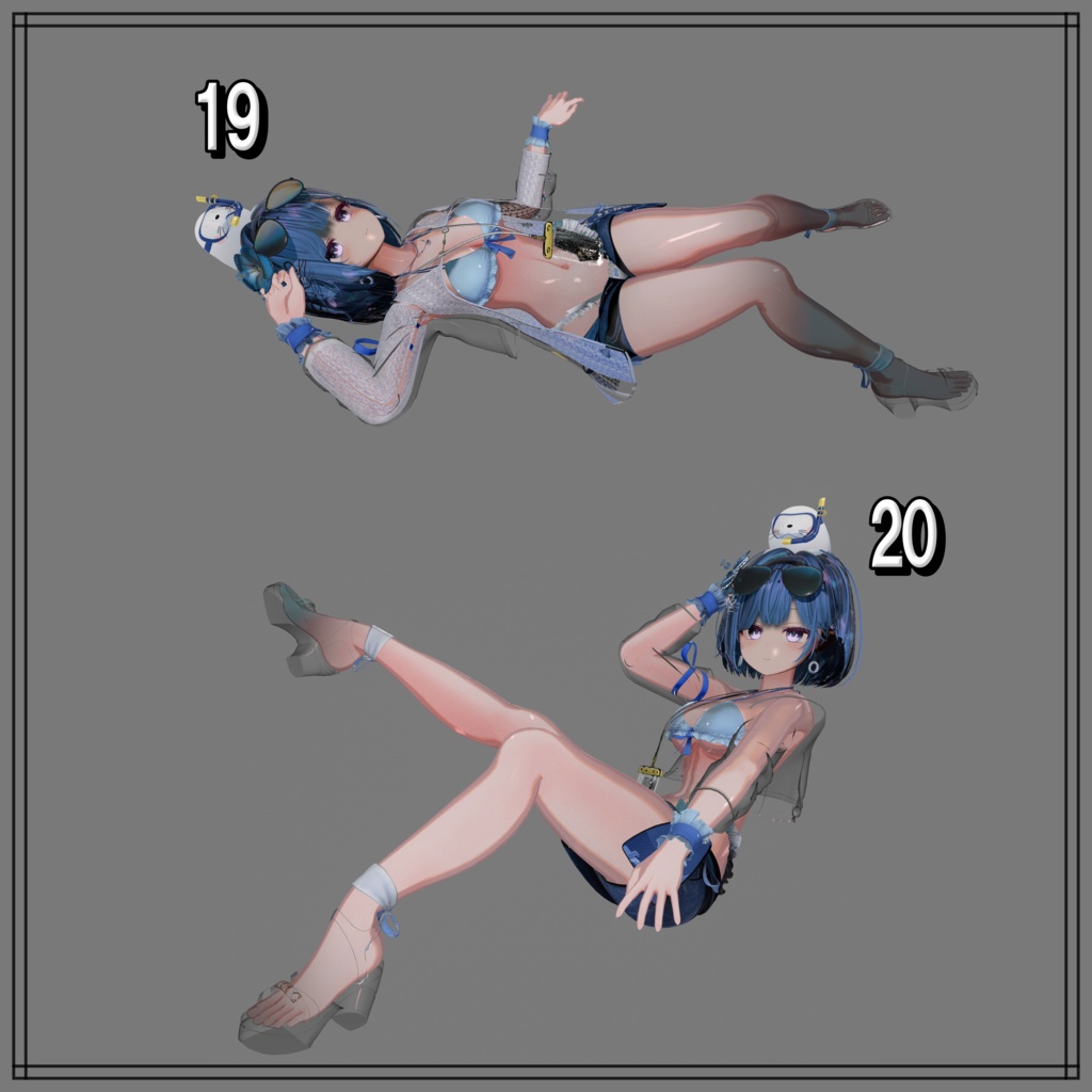 【 Summer Collection 】水着ポーズ集 【合計23個】