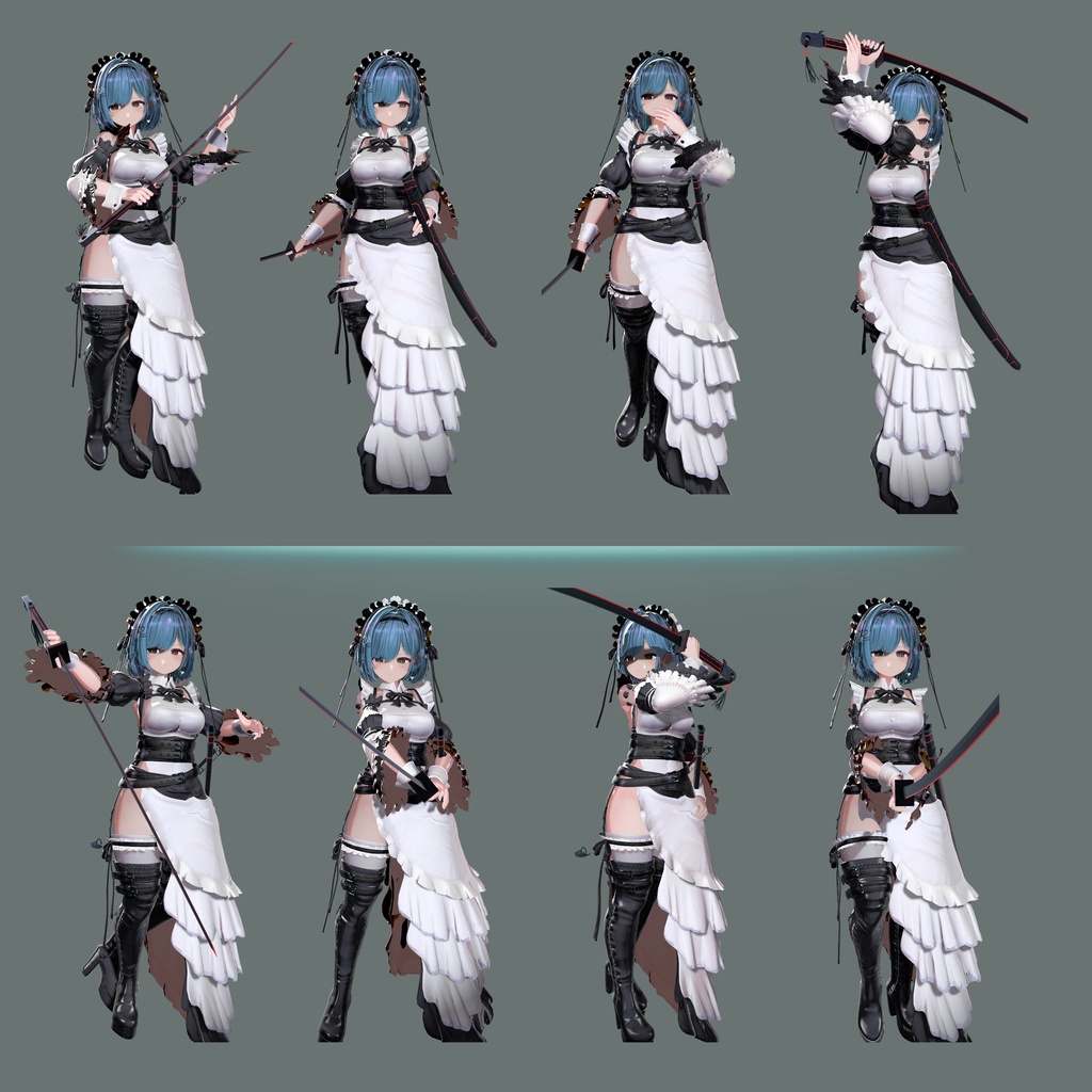 【武器ポーズ集】: Vol.1(刀、片手剣、両手剣専用)【合計50個以上】