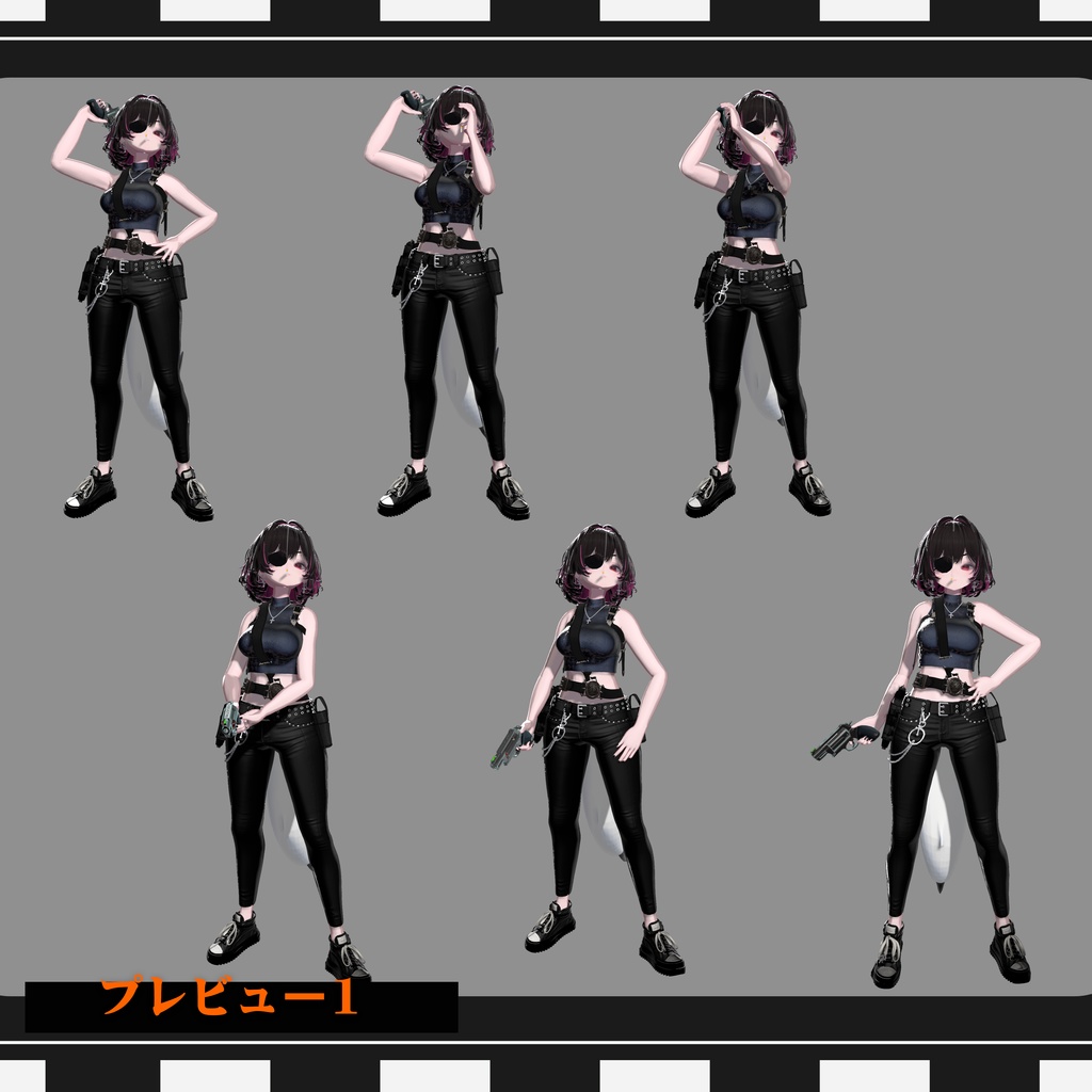 【武器ポーズ集】: Vol. 2(ピストル、双銃、ショットガン専用)【合計65個以上】(無料版あり)