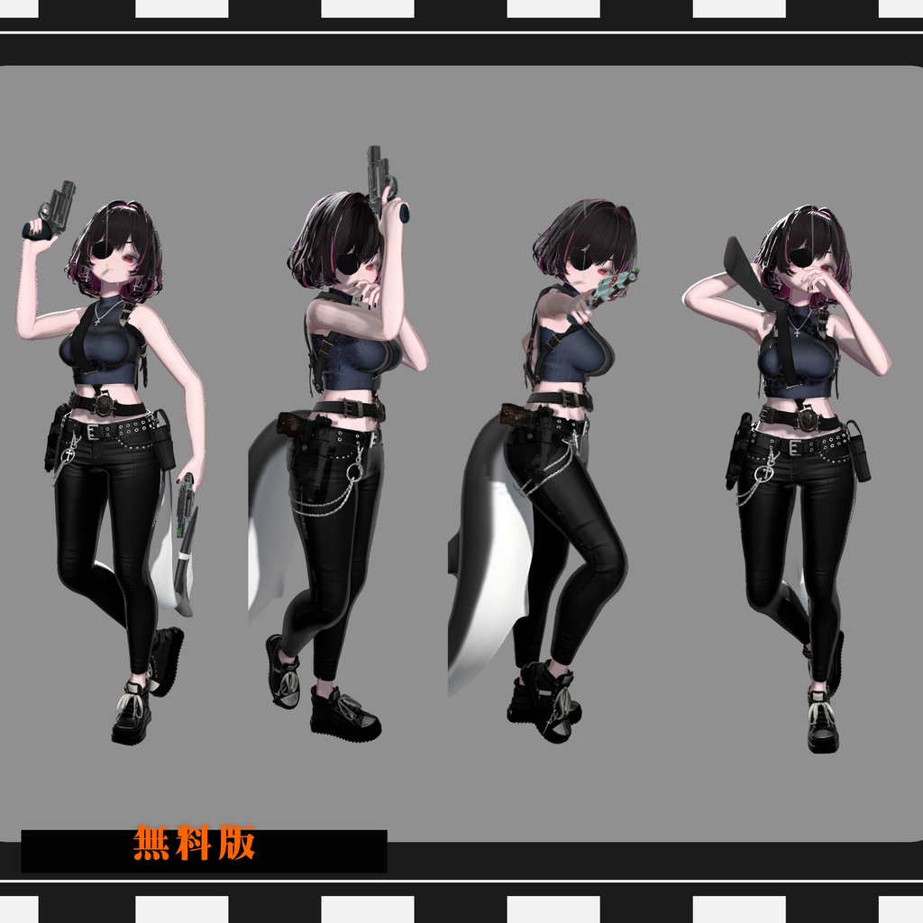 【武器ポーズ集】: Vol. 2(ピストル、双銃、ショットガン専用)【合計65個以上】(無料版あり)