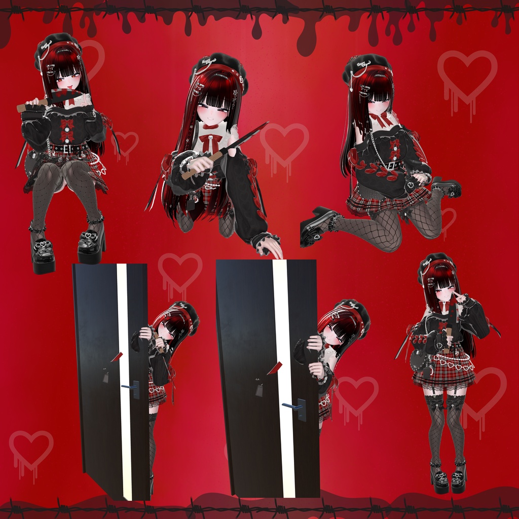 【Dark Collection】メンヘラ・地雷系ポーズ集(合計52個)