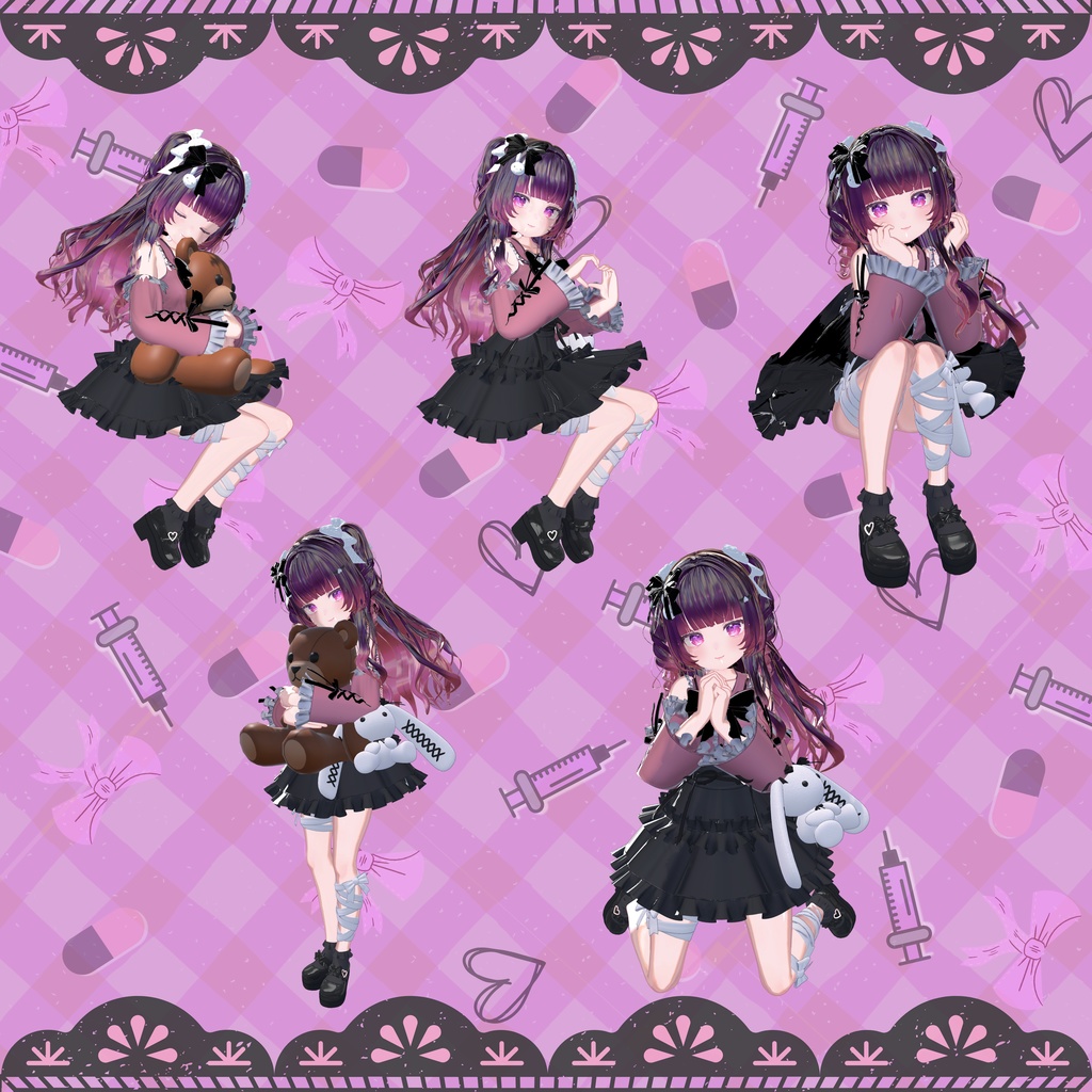 【Dark Collection】メンヘラ・地雷系ポーズ集(合計52個)