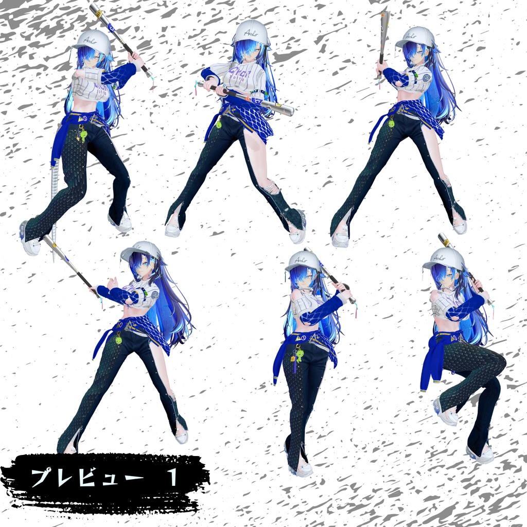 【運動ポーズ集(排球、野球)】:Vol. 1(合計71個)