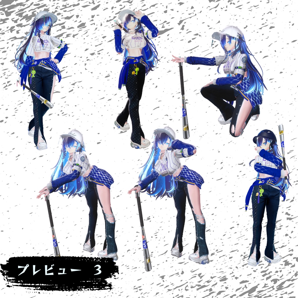 【運動ポーズ集(排球、野球)】:Vol. 1(合計71個)