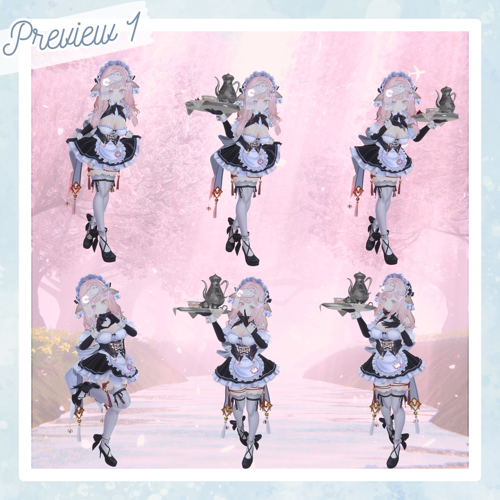 ✨1週間限定セール✨【Costume Collection】メイドポーズ集(合計53個)