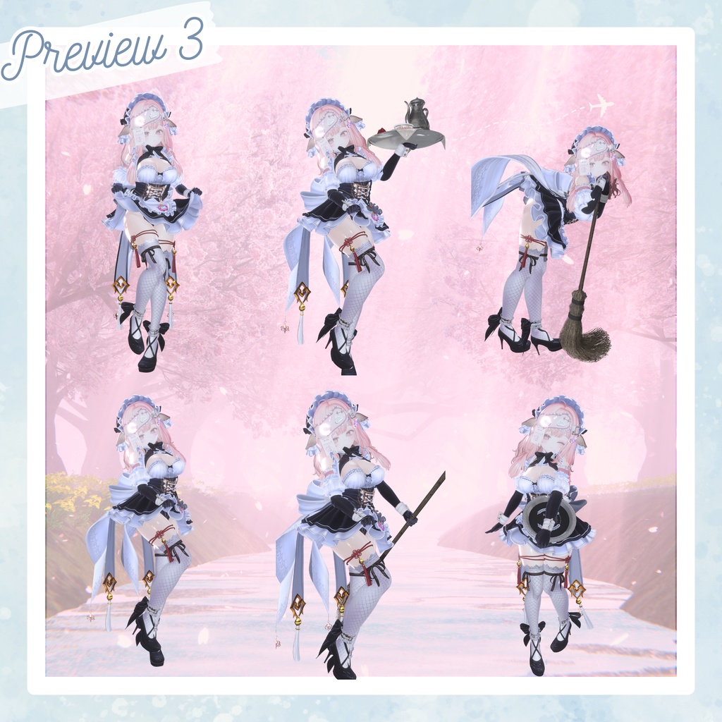 ✨1週間限定セール✨【Costume Collection】メイドポーズ集(合計53個)