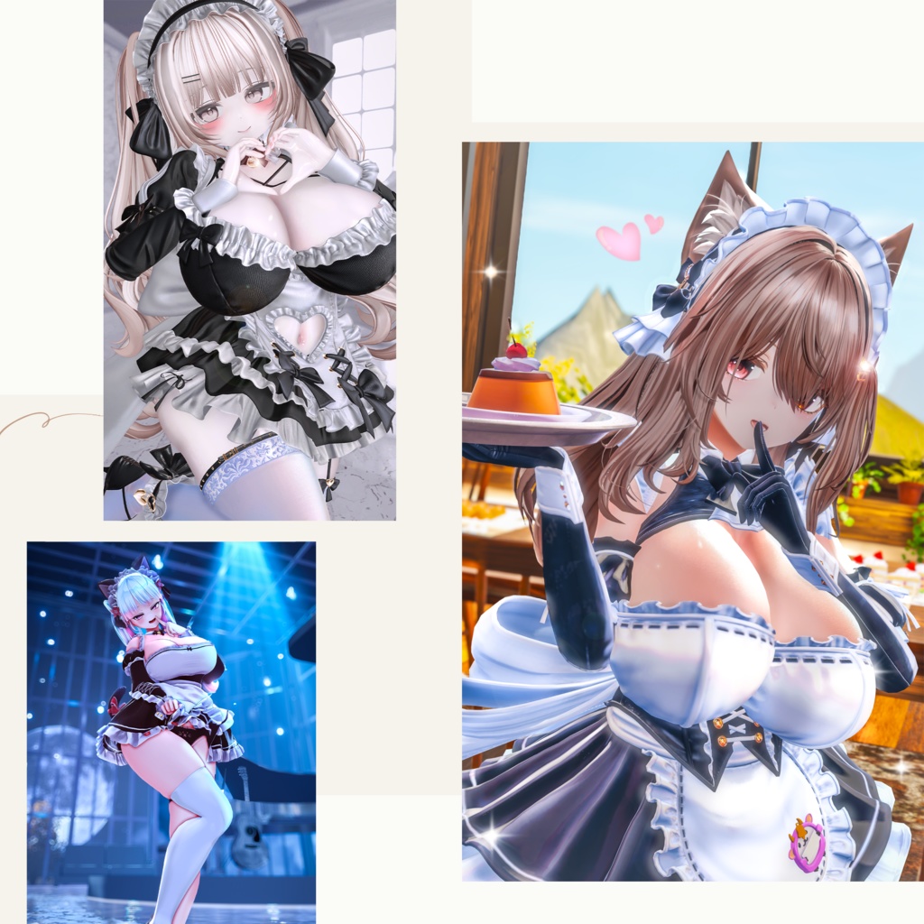 ✨1週間限定セール✨【Costume Collection】メイドポーズ集(合計53個)