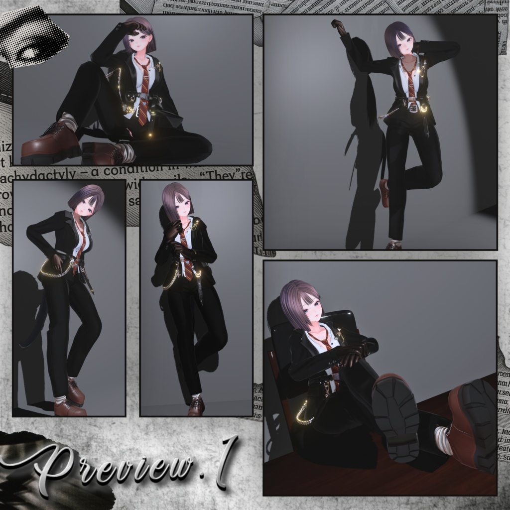【Costume Collection】スーツポーズ集(合計35個)