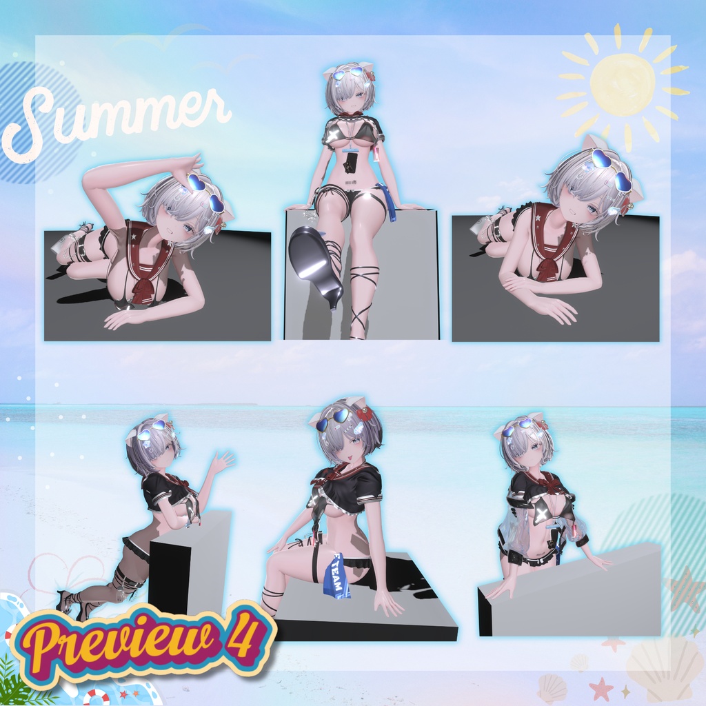 ✨セール中✨【Summer Collection】水着ポーズ集 Vol. 2(合計70個)