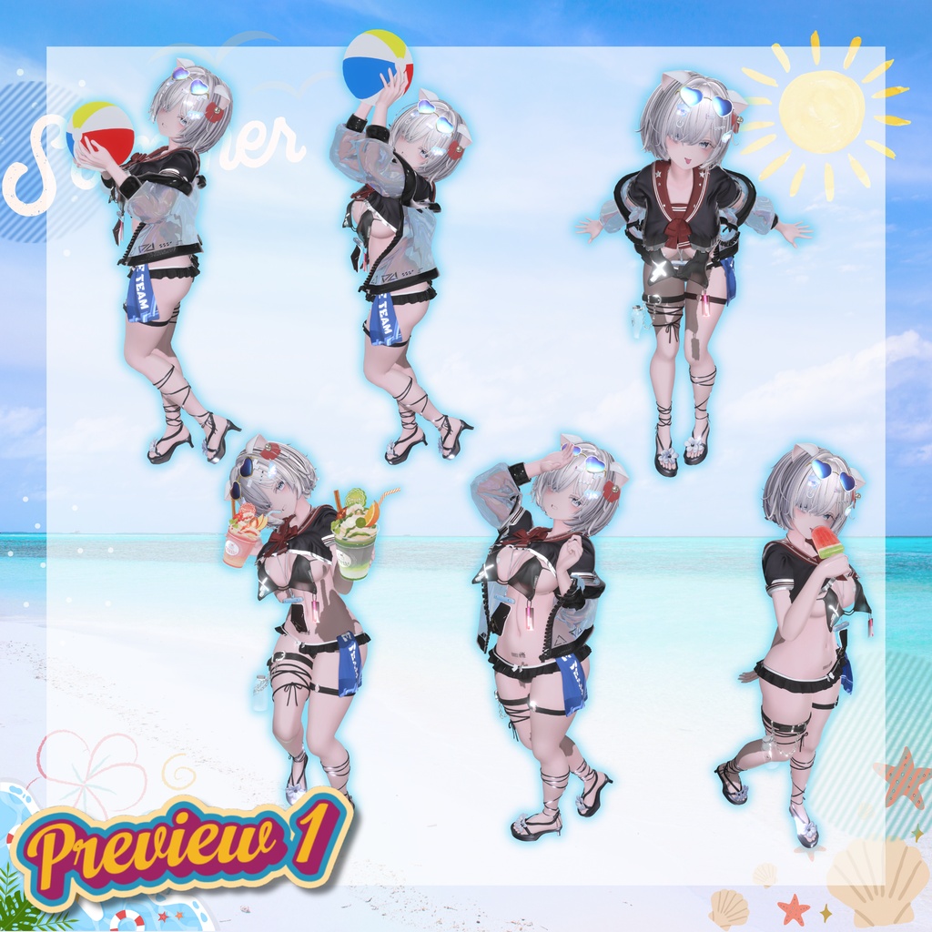 ✨セール中✨【Summer Collection】水着ポーズ集 Vol. 2(合計70個)