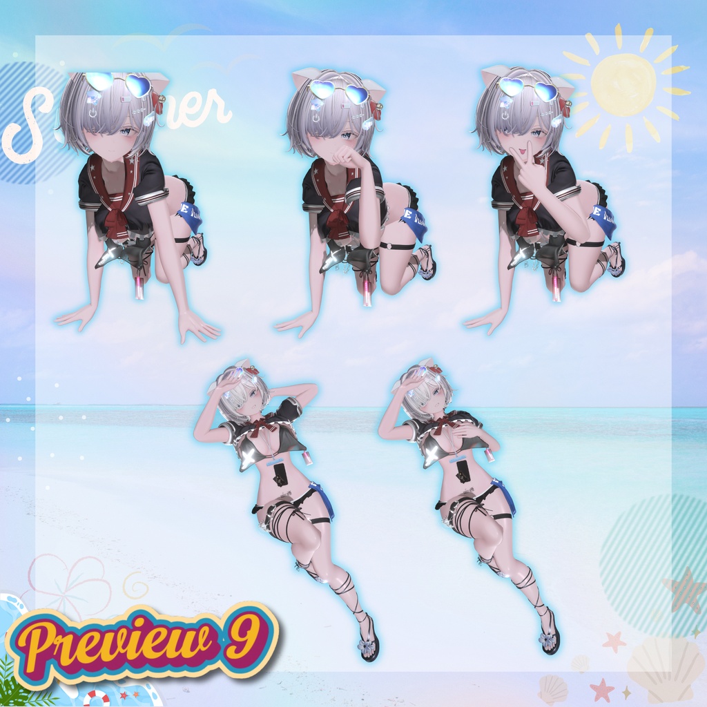 ✨セール中✨【Summer Collection】水着ポーズ集 Vol. 2(合計70個)