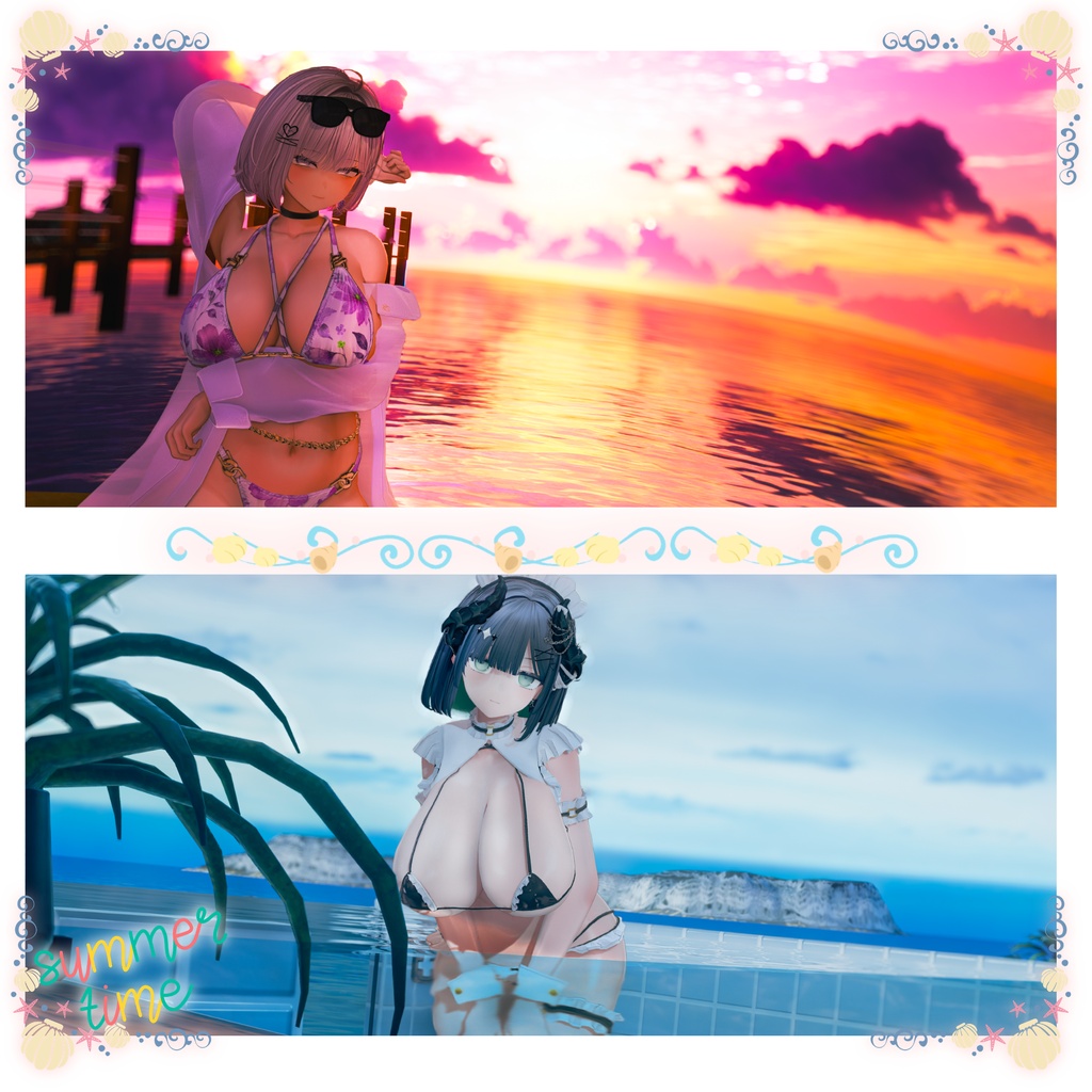 ✨セール中✨【Summer Collection】水着ポーズ集 Vol. 2(合計70個)