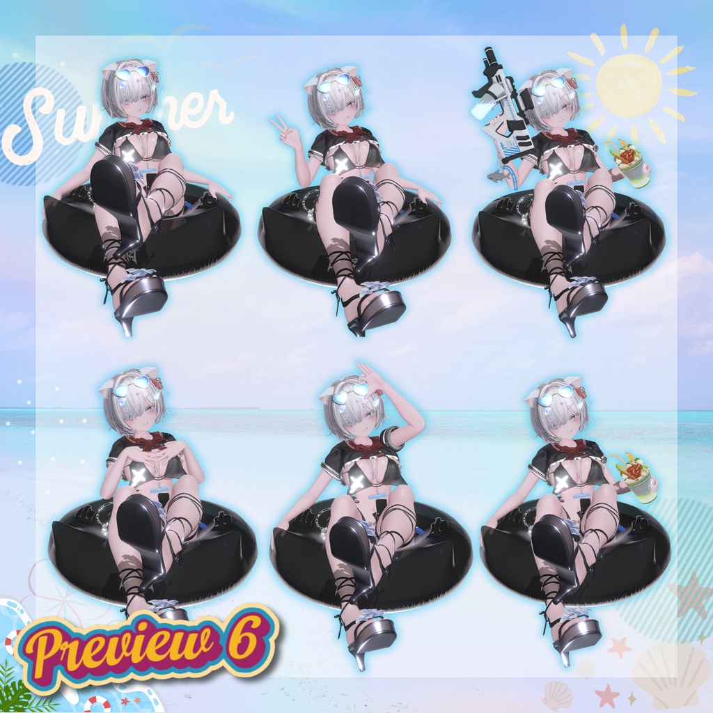 ✨セール中✨【Summer Collection】水着ポーズ集 Vol. 2(合計70個)