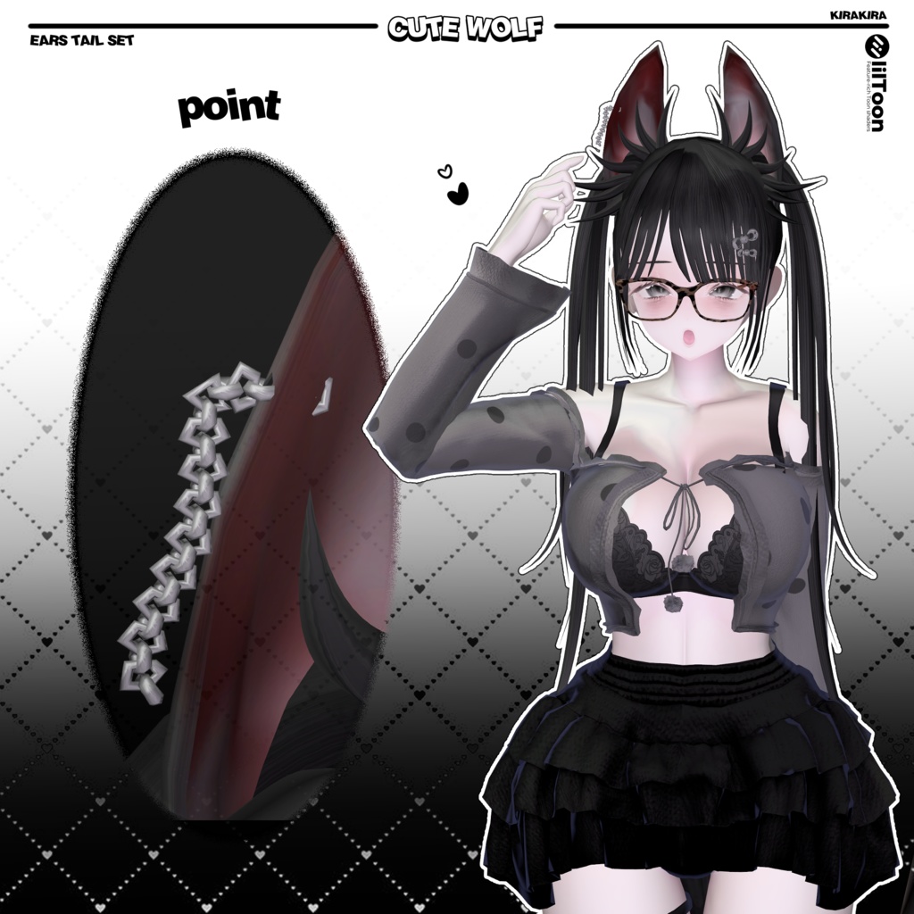 ๐ฅ๐บcute wolf_ear tail๐บ๐ฅ