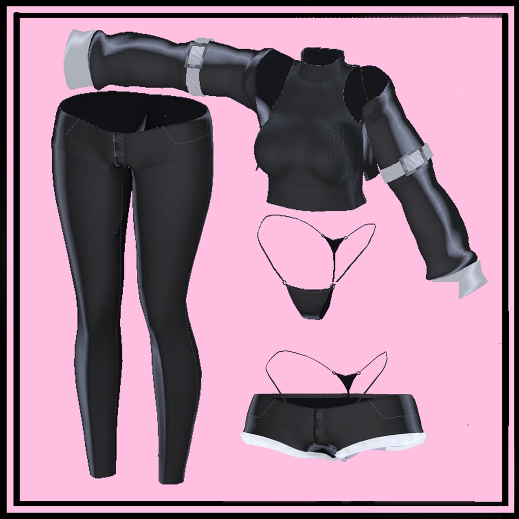 セレスティア・龍のヨルちゃん対応 カジュアルブラックコーデ