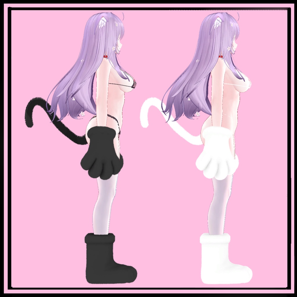 萌ちゃん 舞夜ちゃん セレスティアちゃん用 ねこフリル水着