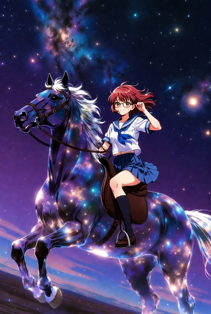 赤髪ショート女子高生