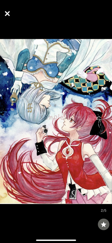 手描きイラスト 原画 うたかた さやか 杏子