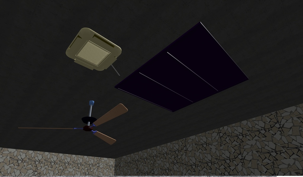 換気系 3Dモデル・ギミック 換気扇 ダクト