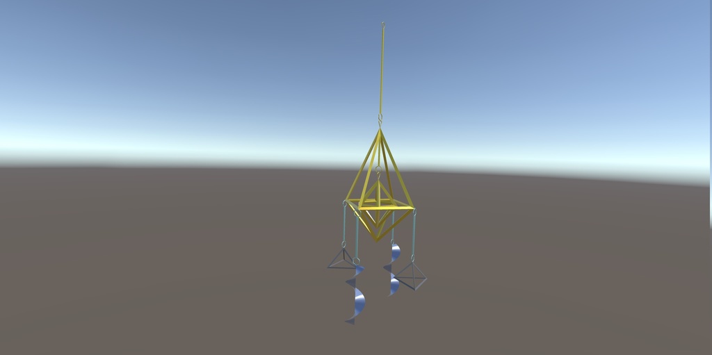 VRChat ワールド ギミック モビール (風で動くヤツ)