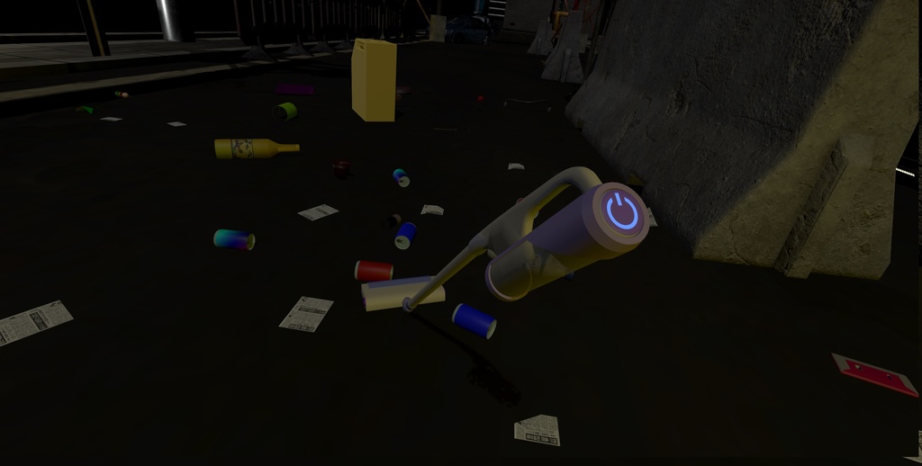 VRChat ワールド ギミック 掃除機 ごみを吸い込んで消していきます