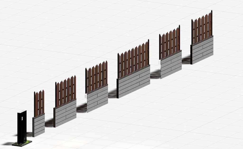 VRChat ワールド ギミック 住宅向け 塀 門柱 門扉