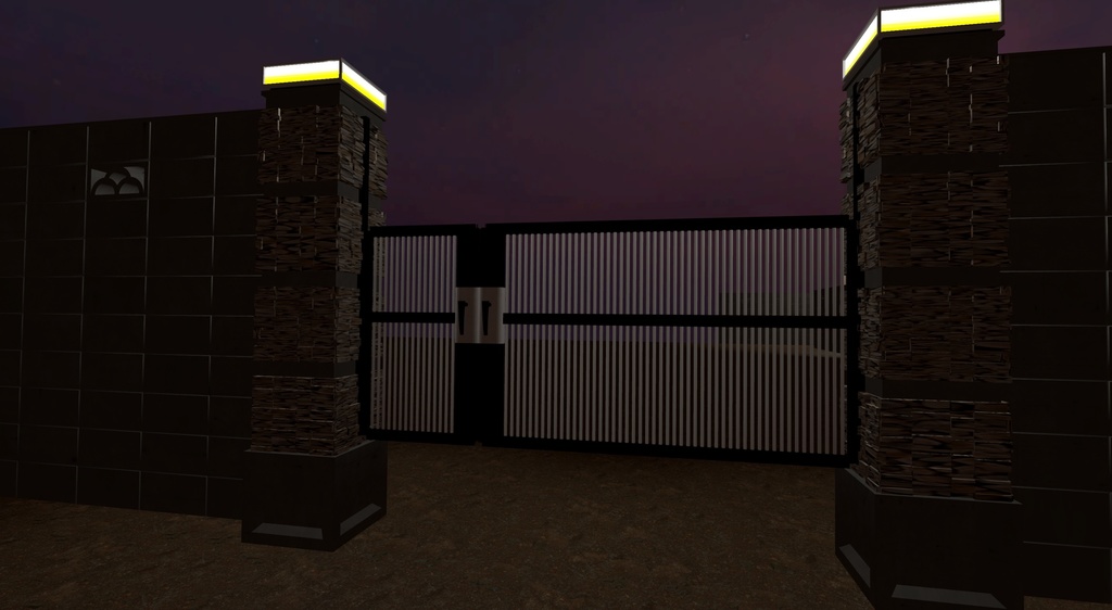 VRChat ワールド ギミック 住宅向け 塀 門柱 門扉