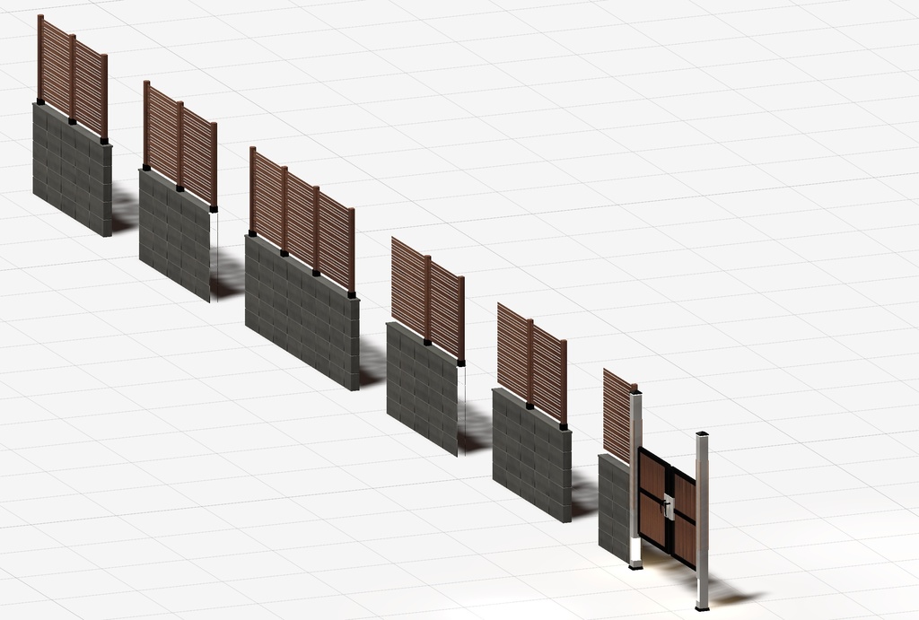 VRChat ワールド ギミック 住宅向け 塀 門柱 門扉