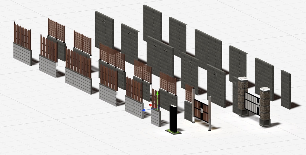 VRChat ワールド ギミック 住宅向け 塀 門柱 門扉