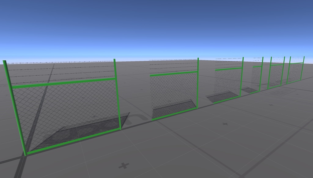 VRChat ワールド ギミック フェンス 白壁 有刺鉄線