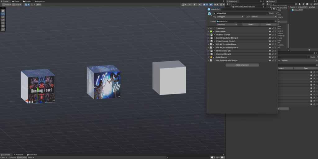 VRChat ワールド ギミック BGMにYoutubeを利用する