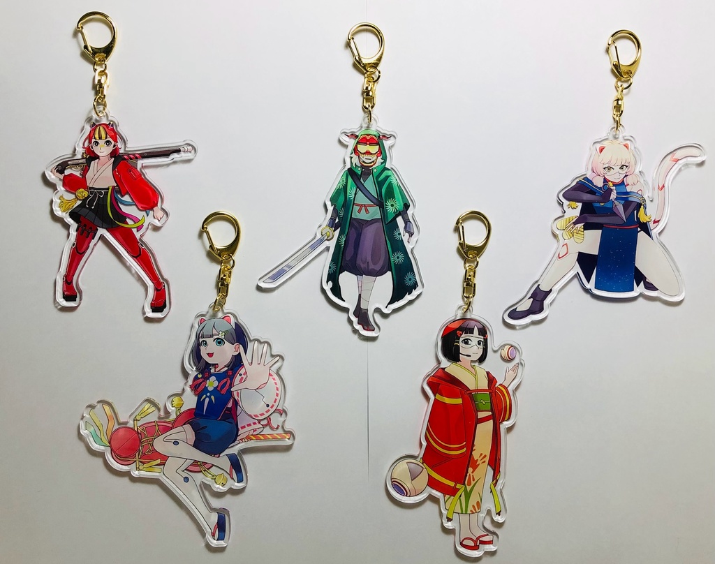 民芸品×メカ×少女 アクリルキーホルダー