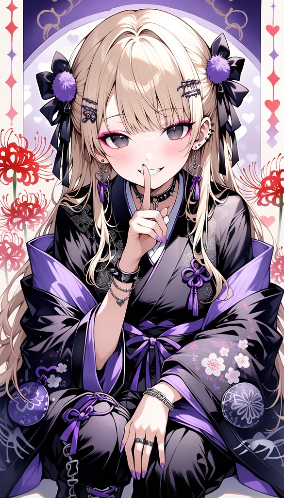 恋×紫コーデ💜待受画面①