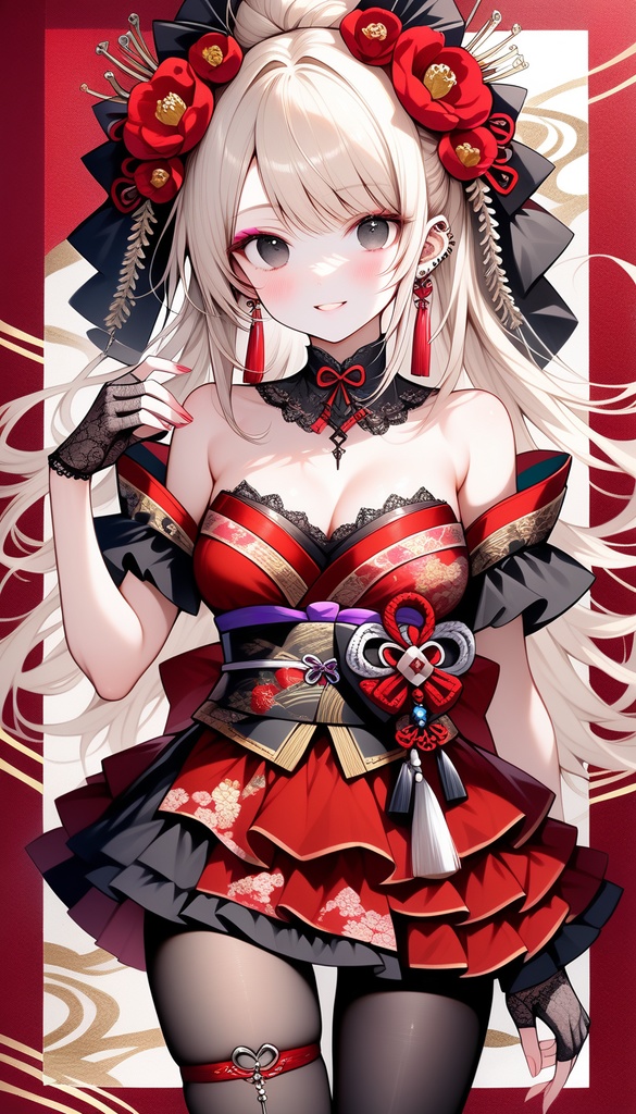 れんちゃんず໒꒱ 和装 待受画面①