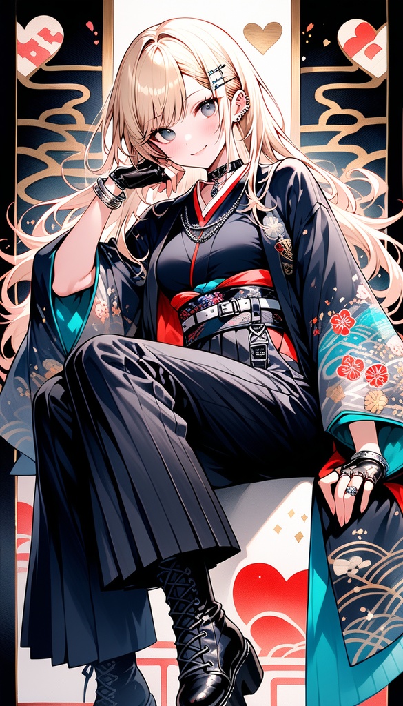 New れんちゃんず໒꒱ 和装 待受画面①