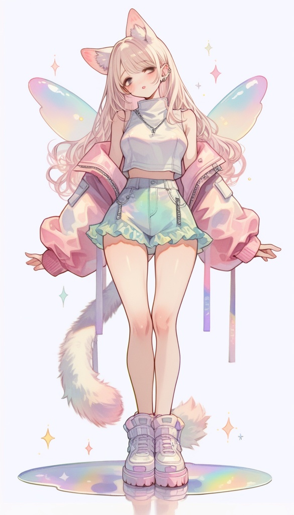 れんちゃんず໒꒱ 待受画面(ケモ耳パステル)