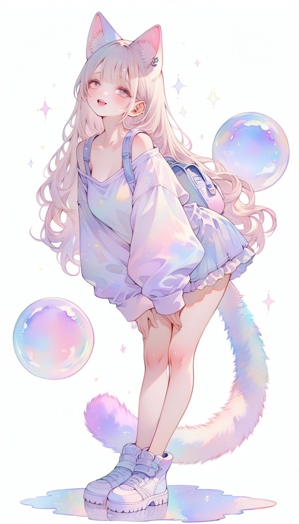 れんちゃんず໒꒱ 待受画面(ケモ耳パステル)