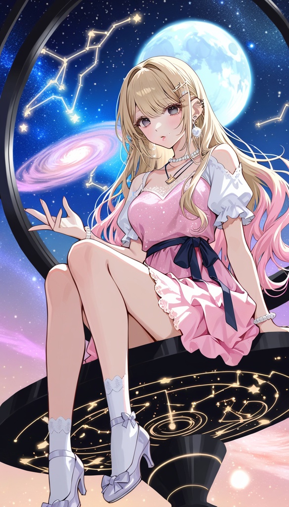 れんちゃんず໒꒱ 待受画面(星空)
