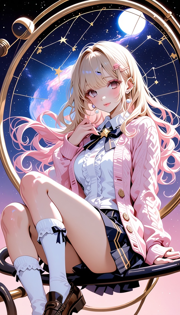 れんちゃんず໒꒱ 待受画面(星空)